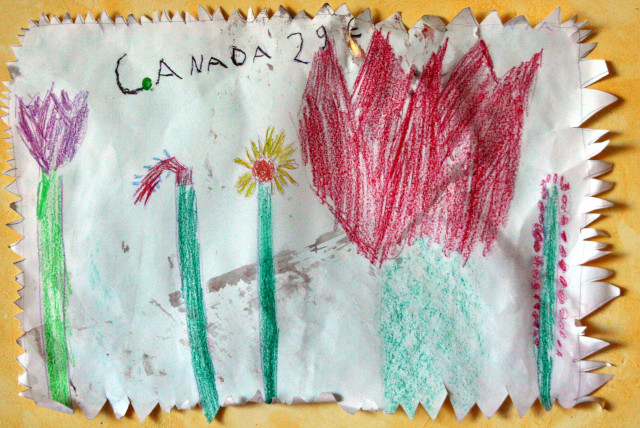 Timbre dessiné par Sonia