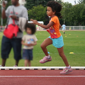 Sonia pendant la fête du sport