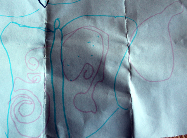 Détail du dessin de papillon